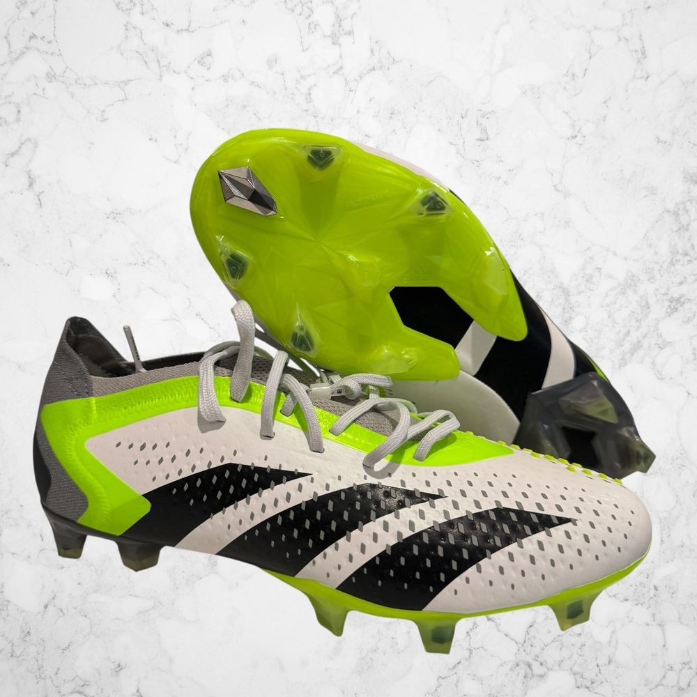 New Adidas Predator Accuracy.1 FG Soccer Cleats White/Green GZ0032 Mens Size 6
